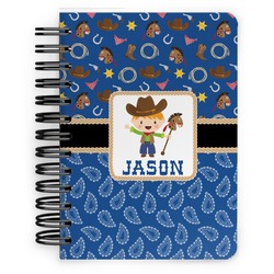 Blue Western Spiral Notebook - 5x7 w/ Name or Text