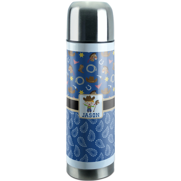 Custom Blue Western Stainless Steel Thermos (Personalized)