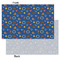 Blue Western Tissue Paper - Heavyweight - Small - Front & Back