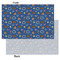 Blue Western Tissue Paper - Lightweight - Small - Front & Back