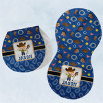 Blue Western Burp Pads - Velour - Set of 2 w/ Name or Text