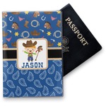 Blue Western Vinyl Passport Holder (Personalized)