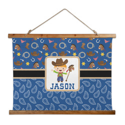 Blue Western Wall Hanging Tapestry - Wide (Personalized)