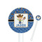 Blue Western White Plastic 5.5" Stir Stick - Round - Closeup