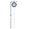 Blue Western White Plastic 5.5" Stir Stick - Round - Dimensions