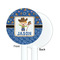 Blue Western White Plastic 5.5" Stir Stick - Single Sided - Round - Front & Back