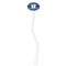 Blue Western White Plastic 7" Stir Stick - Oval - Single Stick