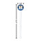 Blue Western White Plastic 7" Stir Stick - Round - Dimensions