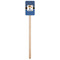 Blue Western Wooden 6.25" Stir Stick - Rectangular - Single Stick