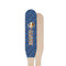 Blue Western Wooden Food Pick - Paddle - Single Sided - Front & Back