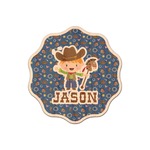 Blue Western Genuine Maple or Cherry Wood Sticker (Personalized)