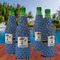 Blue Western Zipper Bottle Cooler - Set of 4 - LIFESTYLE