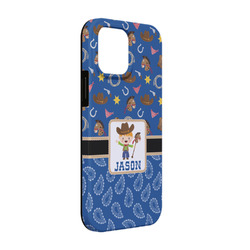 Blue Western iPhone Case - Rubber Lined - iPhone 13 (Personalized)