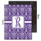 Initial Damask 11x14 Wood Print - Front & Back View