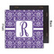 Initial Damask 12x12 Wood Print - Front & Back View