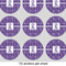 Initial Damask 2" Multipurpose Round Labels - Sheet