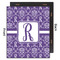 Initial Damask 20x24 Wood Print - Front & Back View