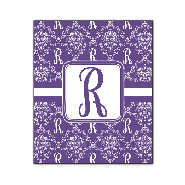 Custom Initial Damask Wood Print - 20x24