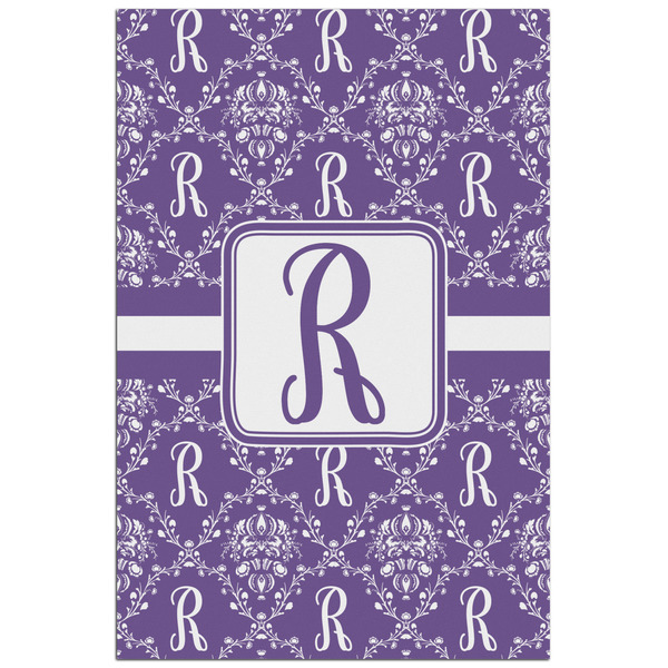 Custom Initial Damask Poster - Matte - 24x36