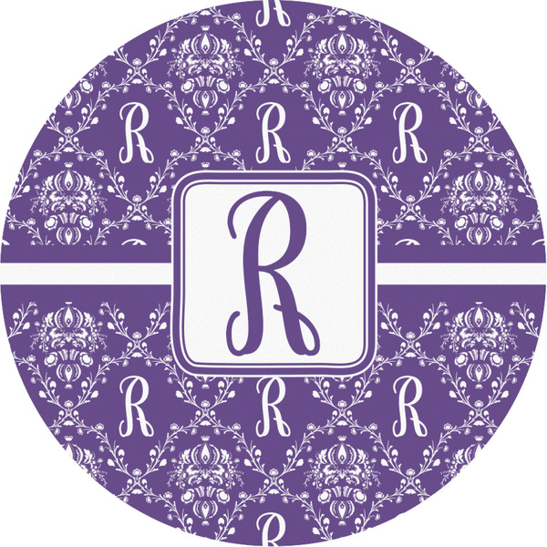 Custom Initial Damask Multipurpose Round Labels - 3"