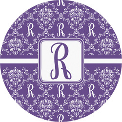 Initial Damask Multipurpose Round Labels - 5"