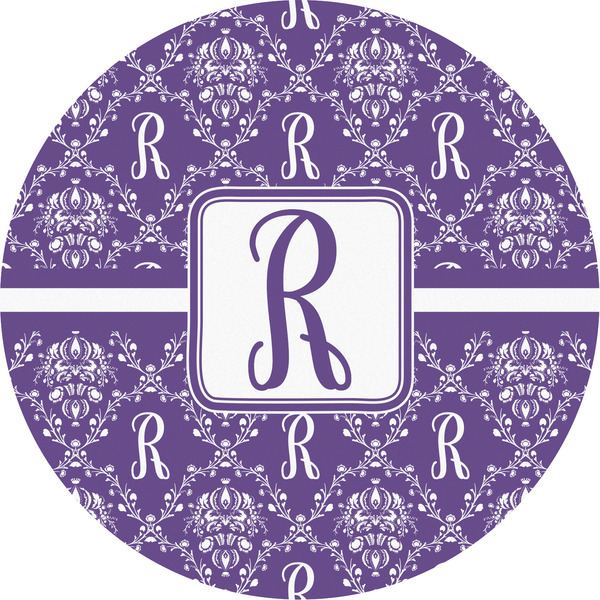 Custom Initial Damask Multipurpose Round Labels - 5"