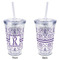 Initial Damask Acrylic Tumbler - Full Print - Approval