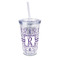 Initial Damask Acrylic Tumbler - Full Print - Front/Main