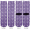 Initial Damask Adult Crew Socks - Double Pair - Front and Back - Apvl