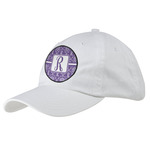 Initial Damask Baseball Cap - White