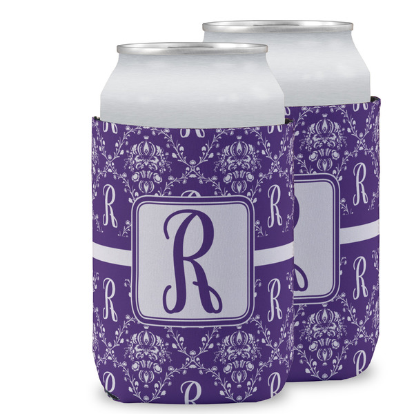 Custom Initial Damask Can Cooler (12 oz)