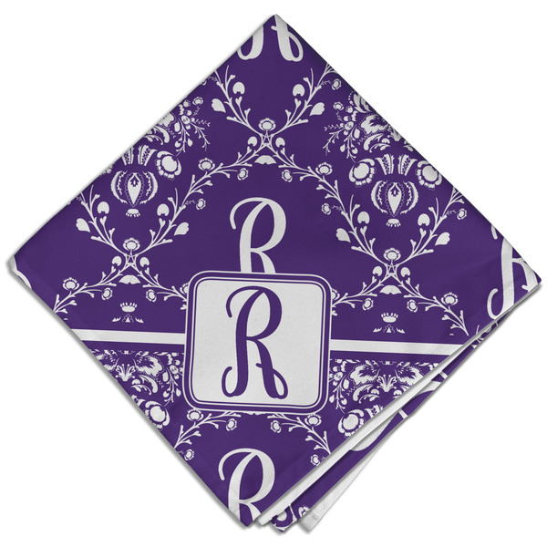 Custom Initial Damask Cloth Dinner Napkin - Single