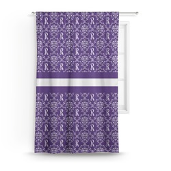 Initial Damask Curtain - 50"x84" Panel (Personalized)