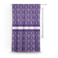 Initial Damask Curtain Panel - Custom Size