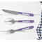 Initial Damask Cutlery Set - w/ PLATE