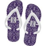 Initial Damask Flip Flops - Medium (Personalized)