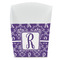 Initial Damask French Fry Favor Box - Front View