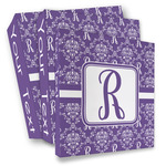 Initial Damask 3 Ring Binder - Full Wrap