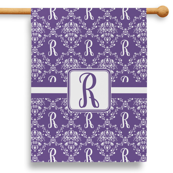 Custom Initial Damask 28" House Flag