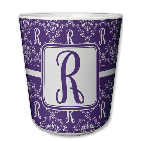 Custom Initial Damask Plastic Tumbler 6oz (Personalized)