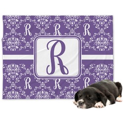 Initial Damask Dog Blanket - Large (Personalized)