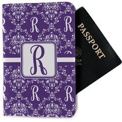 Initial Damask Passport Holder - Fabric (Personalized)