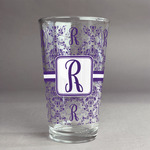 Initial Damask Pint Glass - Full Print