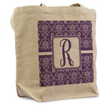 Initial Damask Reusable Cotton Grocery Bag