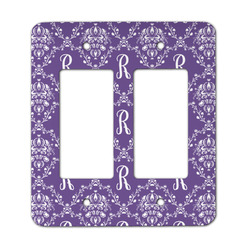 Initial Damask Rocker Style Light Switch Cover - Two Switch