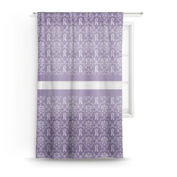 Initial Damask Sheer Curtain - 50"x84" (Personalized)
