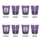 Initial Damask Shot Glass - White - Set of 4 - APPROVAL