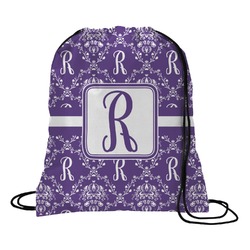 Initial Damask Drawstring Backpack (Personalized)