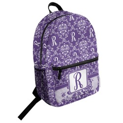 Initial Damask Student Backpack (Personalized)