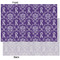 Initial Damask Tissue Paper - Heavyweight - XL - Front & Back